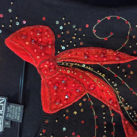 Vintage Beaded Holiday Sweater - Picture 3 of 3